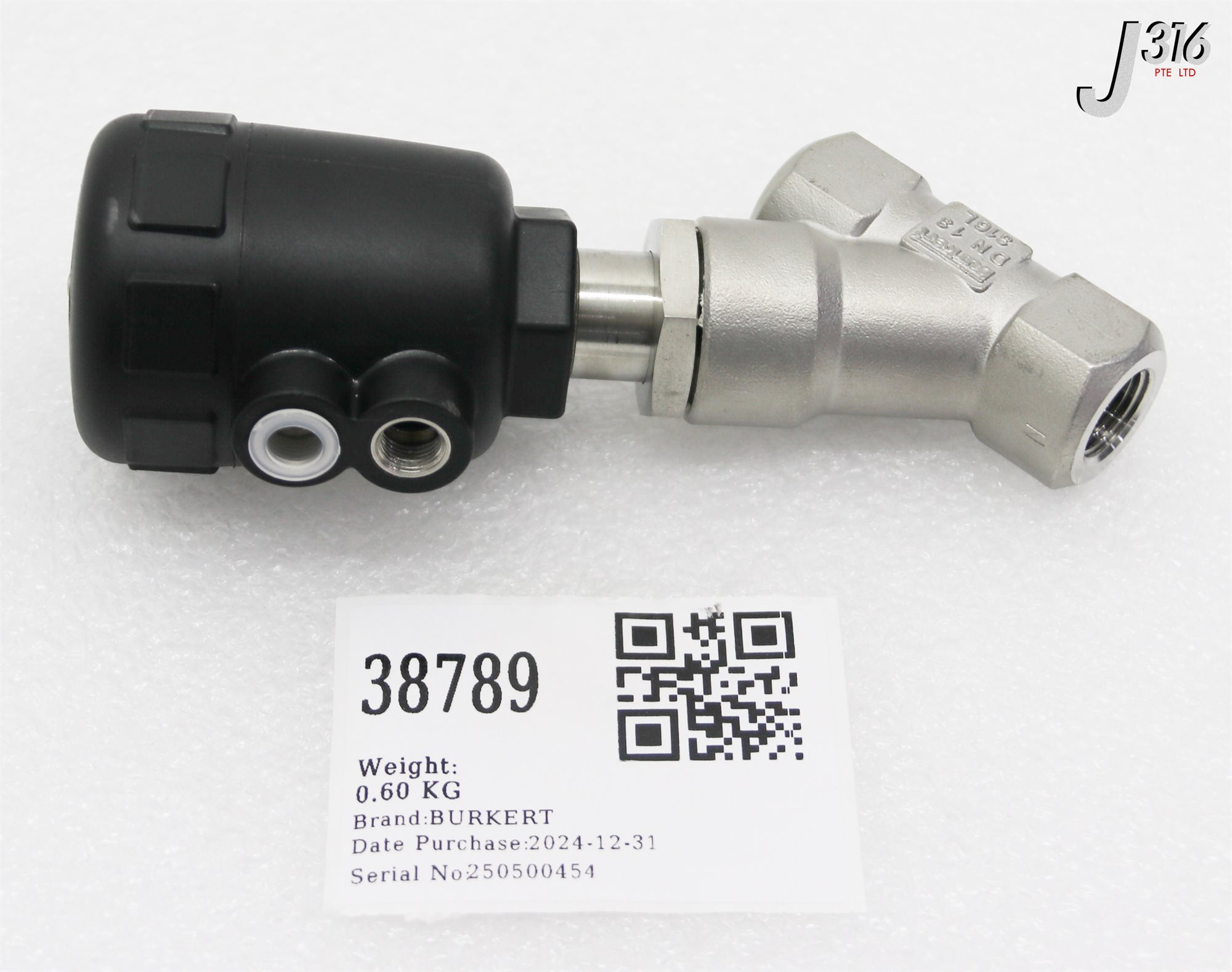 TOP 38789 BURKERT ANGLE-SEAT VALVE 3/8